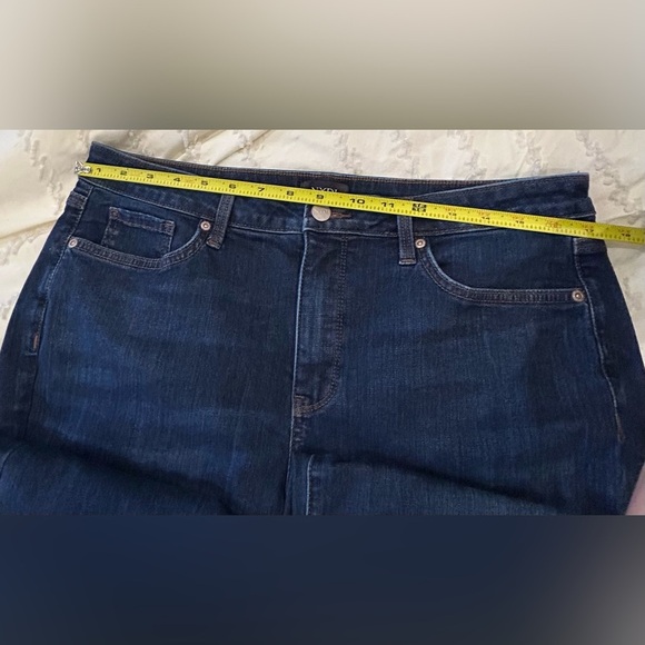 NYDJ Julia flare high rise dark wash jeans women size 12 - Picture 9 of 12